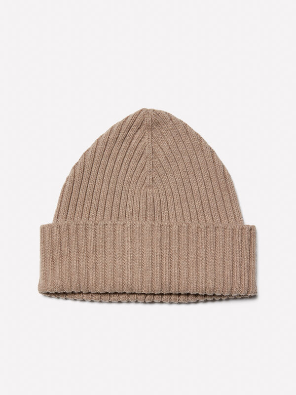 Brown knit hat - men's hats | Sisley