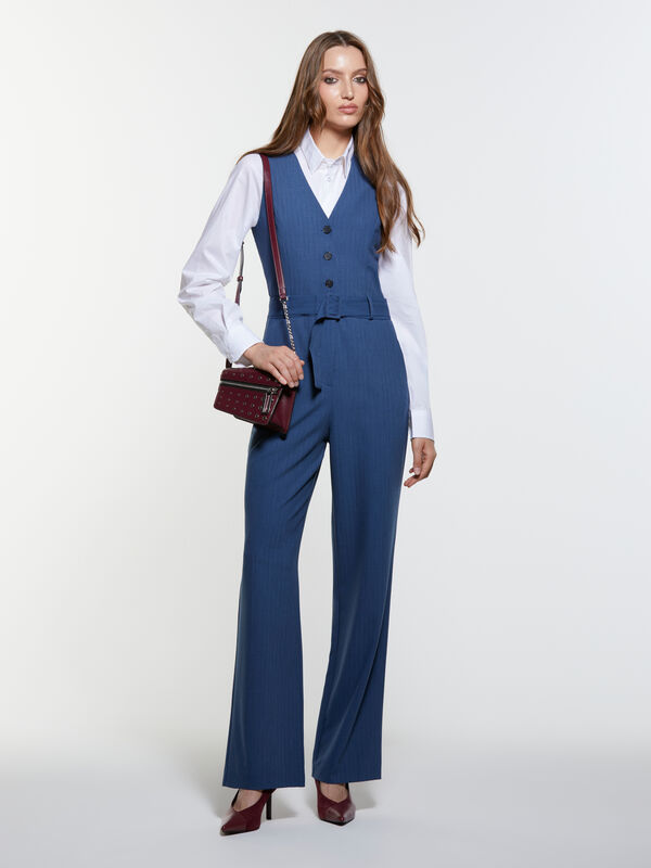 Blue palazzo jumpsuit - women's jumpsuits | Sisley
