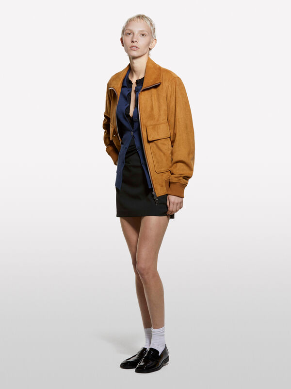 Navy blue knit blazer - men's blazers | Sisley