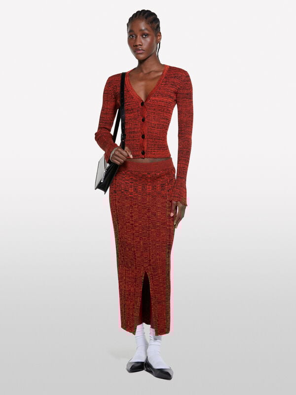 Red knit cardigan Red knit cardigan - women's cardigans | Sisley