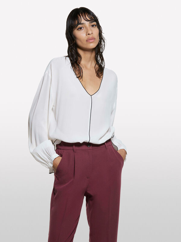 Cream white oversized blouse - women's blouses | Sisley