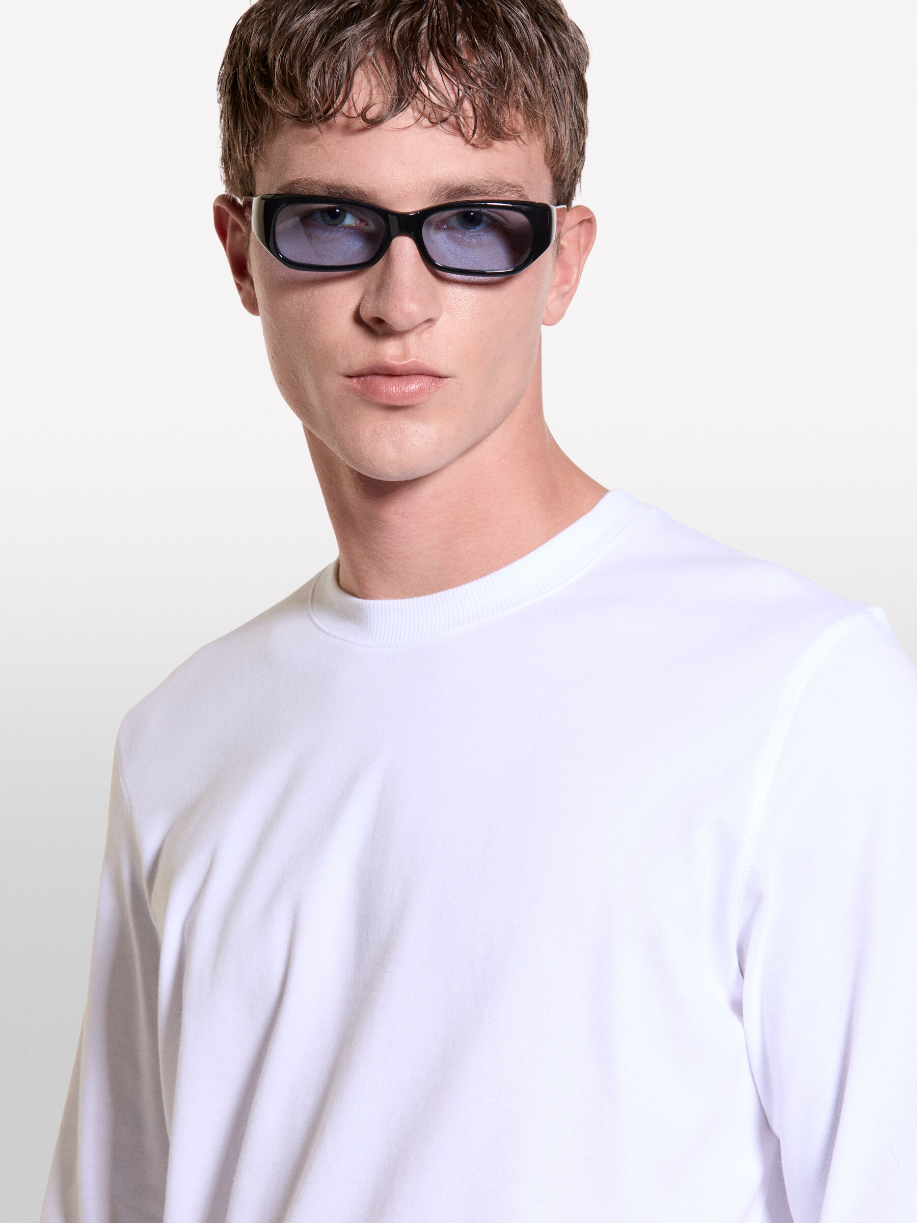 White long sleeve t-shirt in 100% organic cotton, White - Sisley