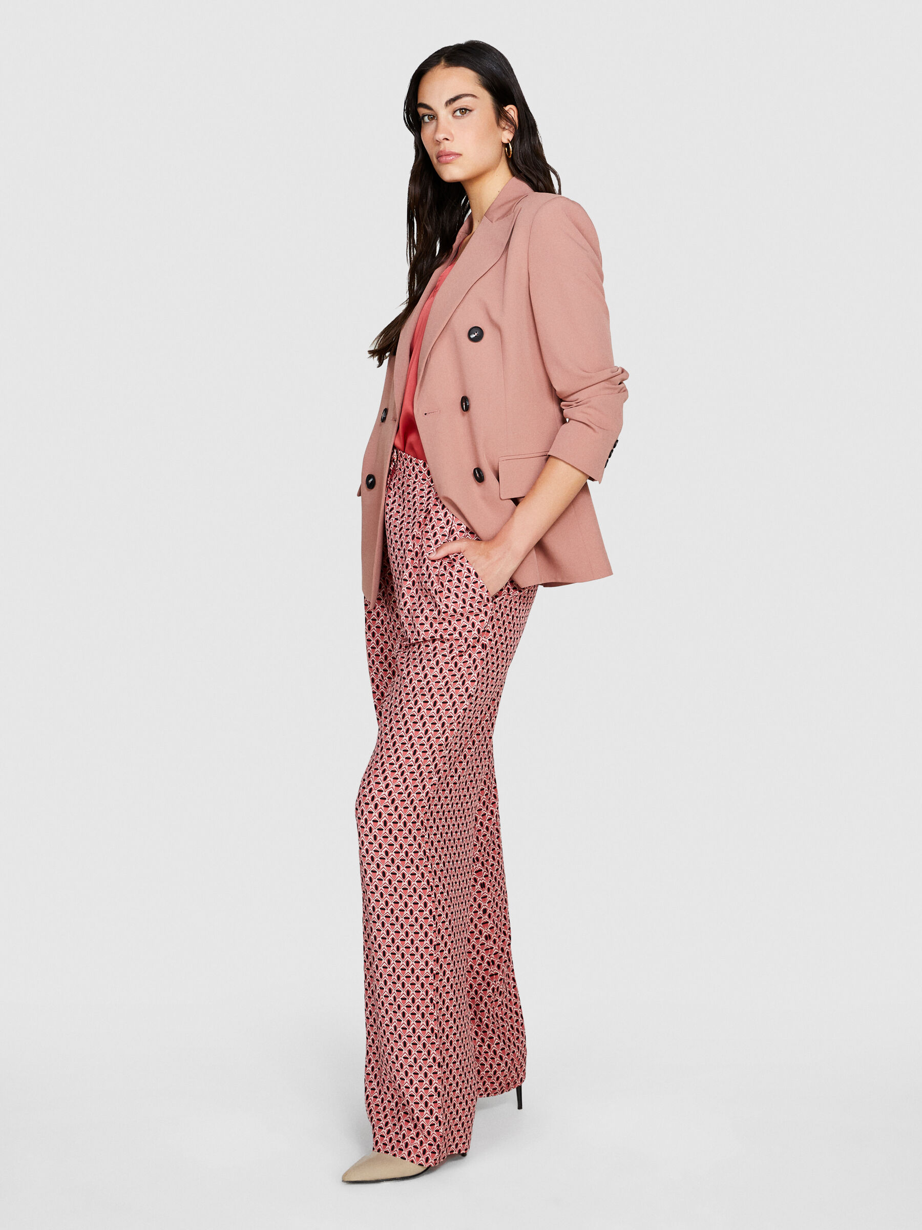 Printed palazzo trousers Multi color Sisley