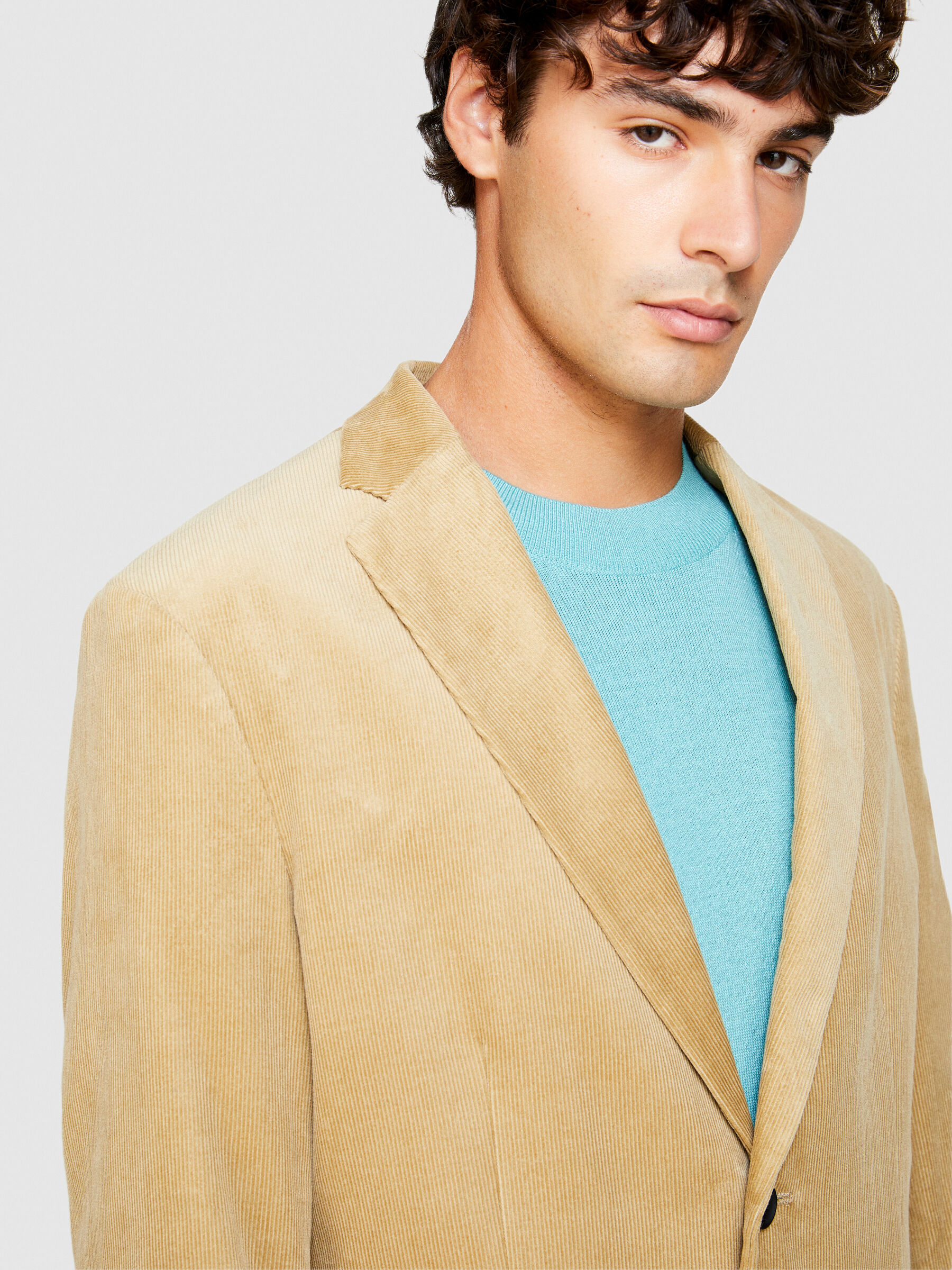 Corduroy blazer Beige Sisley