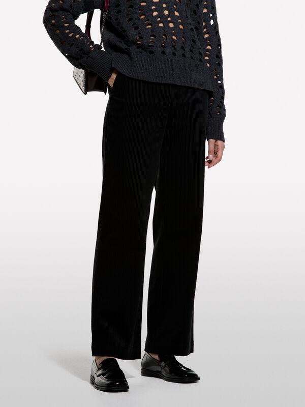 Trousers in corduroy - women's regular fit trousers | Sisley