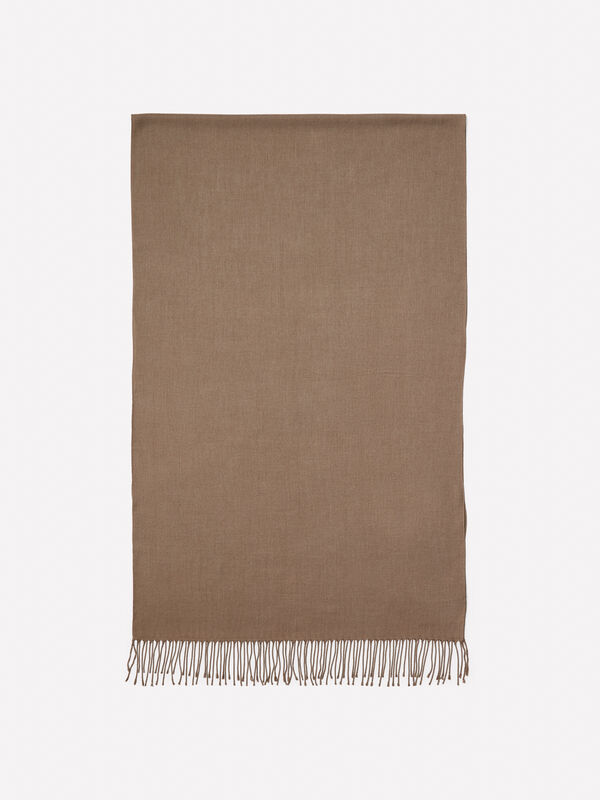 Brown single-color scarf - men's scarves and foulards | Sisley
