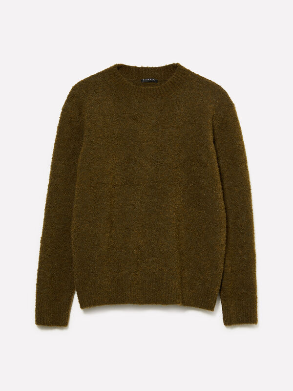 Bouclé sweater - men's crew neck sweaters | Sisley