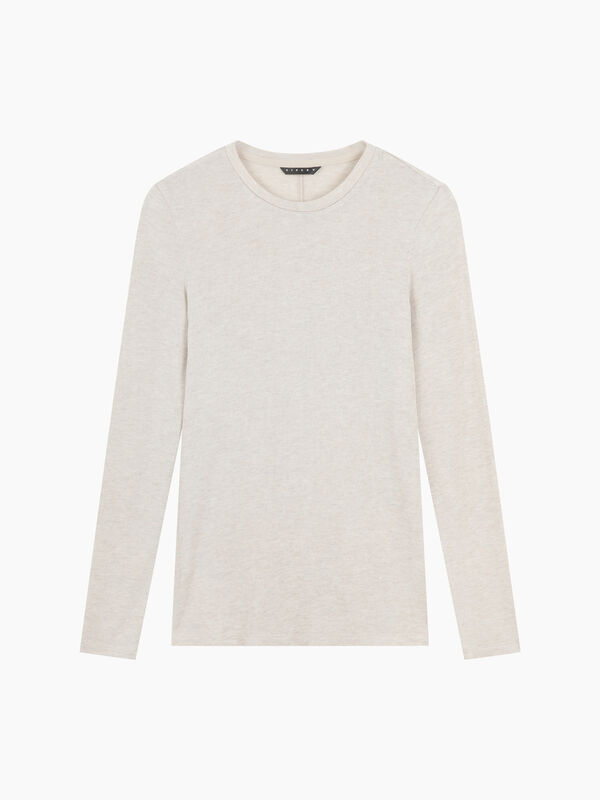 Fitted crew neck T-shirt - sisley k long sleeve t-shirt | Sisley K