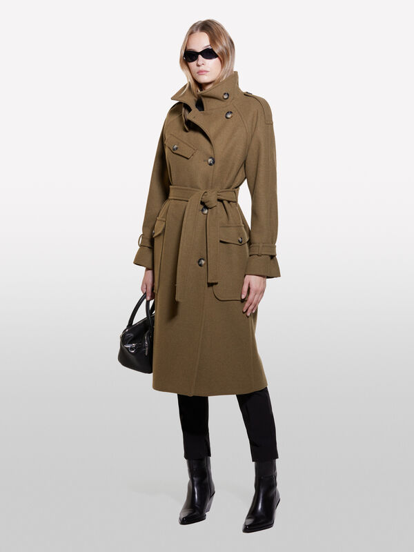 Comfort fit coat with pockets - women's coats | Sisley