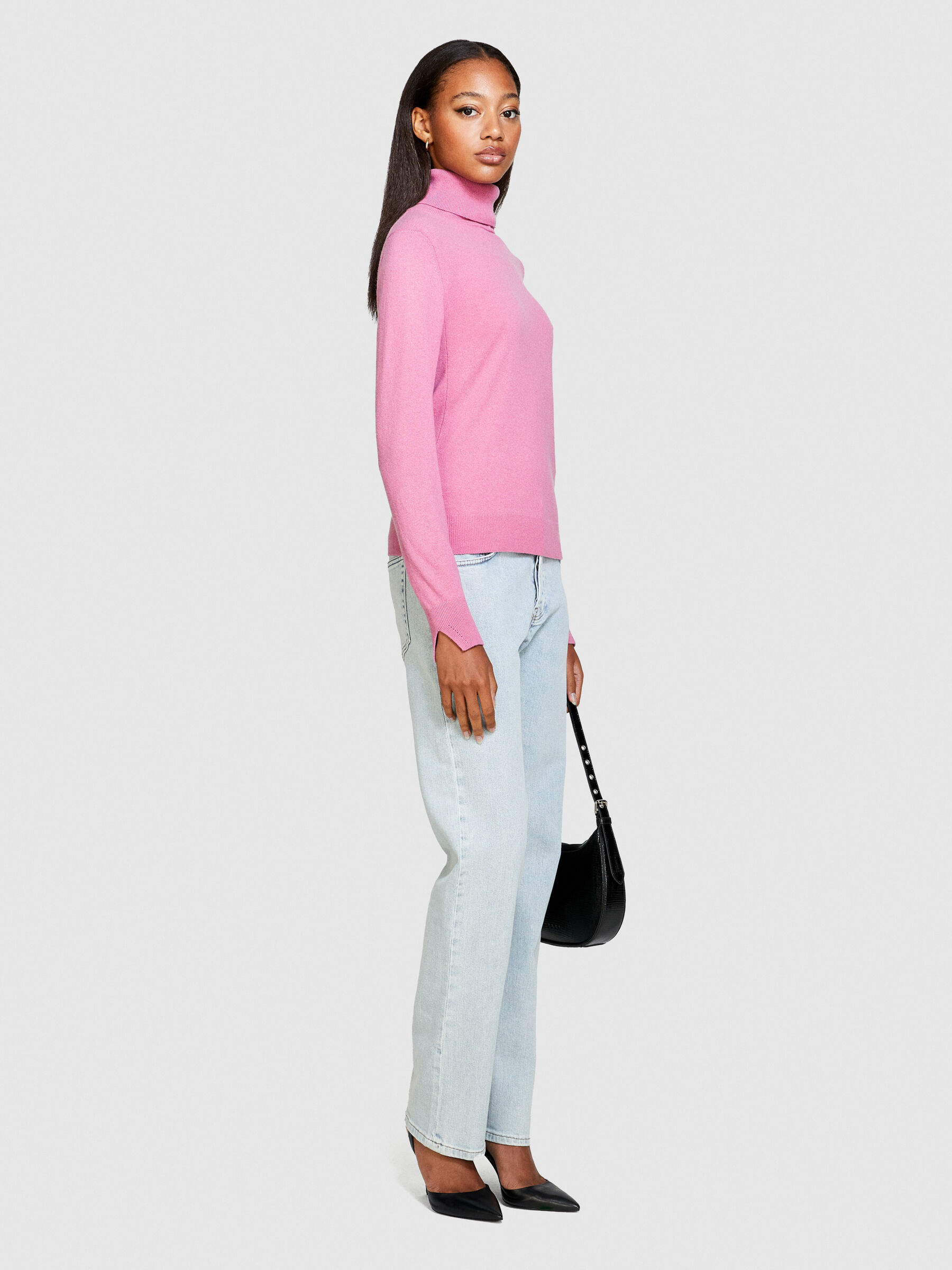 Pale pink clearance turtleneck sweater