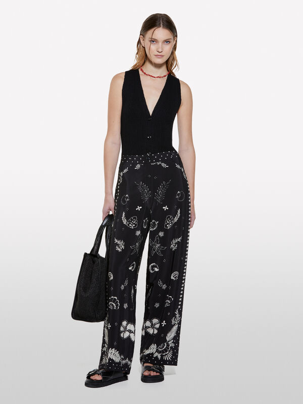 Black knit vest - women's tops | Sisley