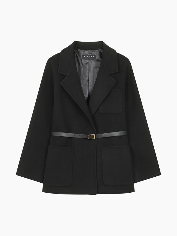 Short coat with belt - sisley k blazer | Sisley K