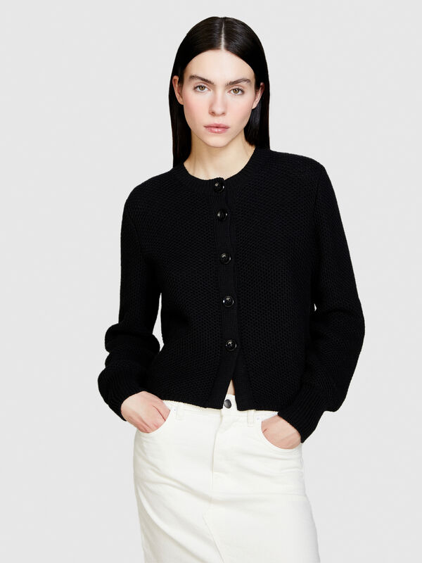 Cardigan with buttons - women's cardigans | Sisley