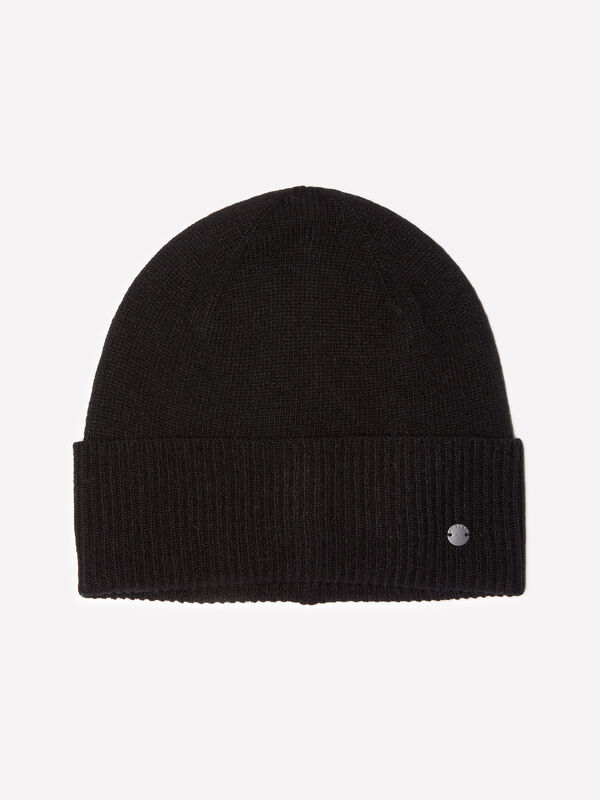 Black knit hat - men's hats | Sisley