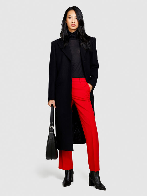 Solid color trousers Women
