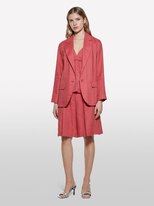 Blush bermudas in 100% linen - women's shorts | Sisley
