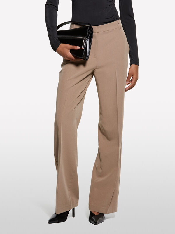 Brown palazzo trousers - women's palazzo trousers | Sisley
