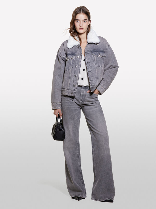 Padded denim jacket  - women's jackets | Sisley