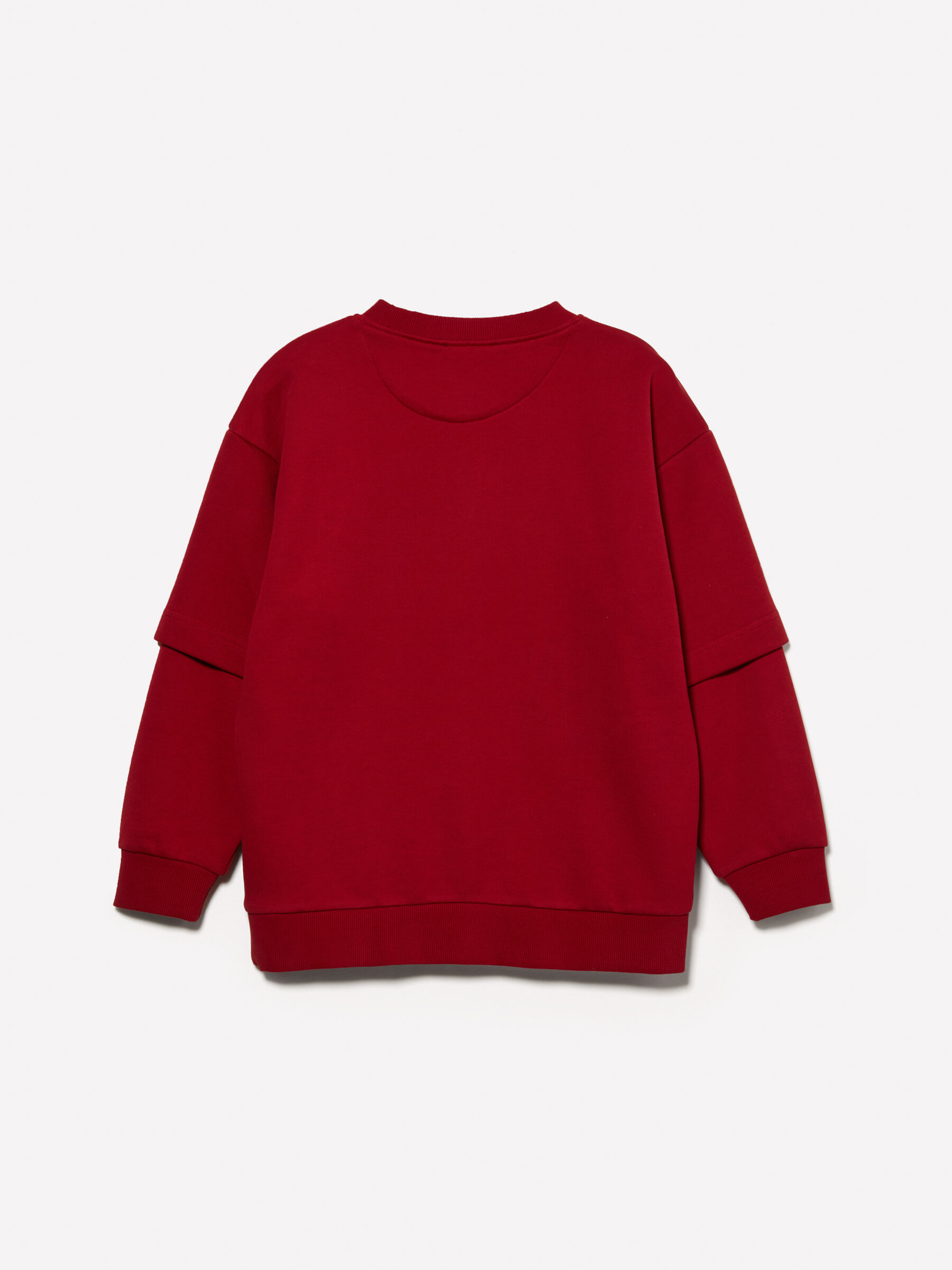 Red oversized sweatshirt online