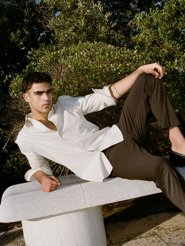 White regular fit shirt - men's regular fit shirts | Sisley