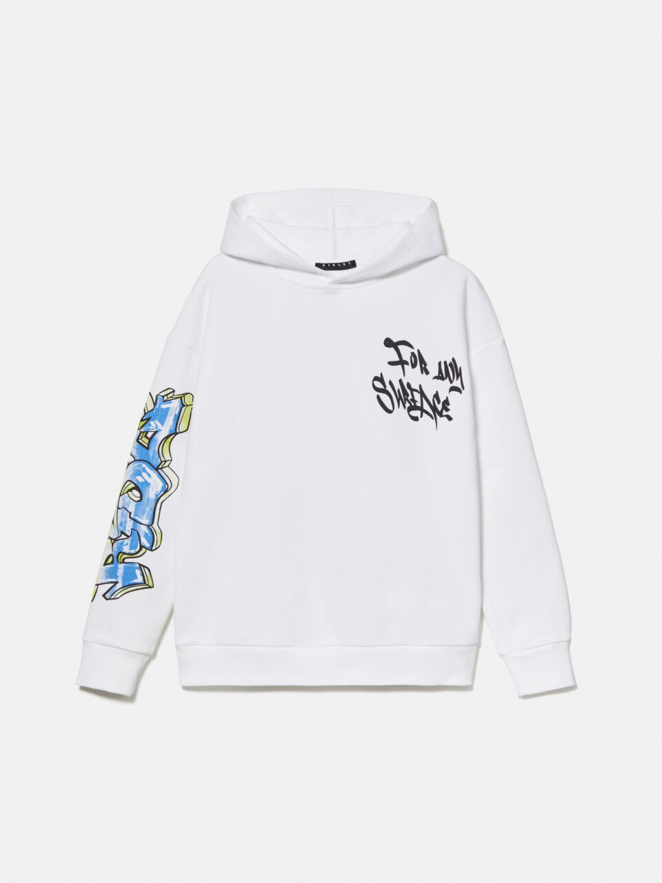 Pullover sweatshirt with graffiti print