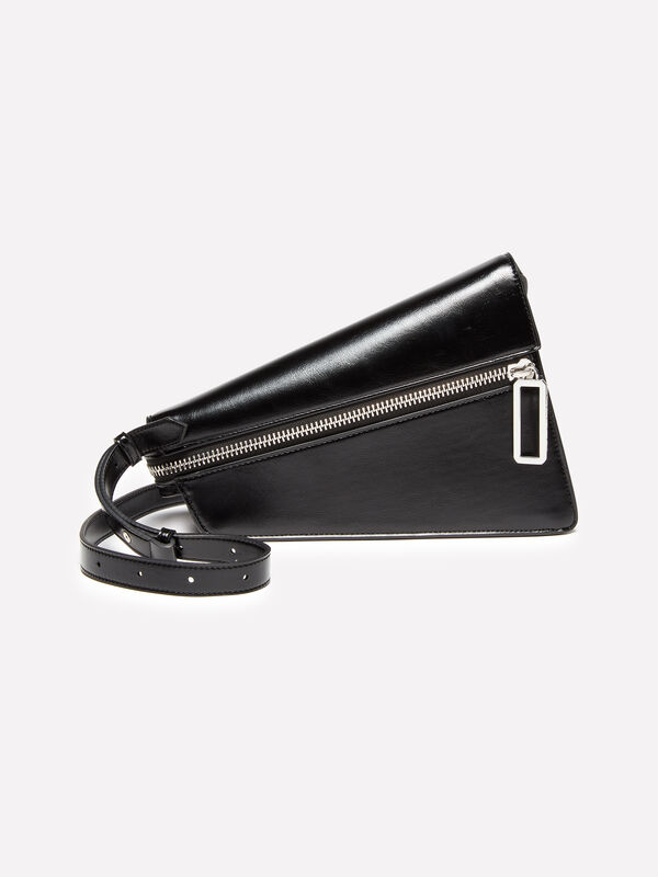 Black asymmetrical bag - women's shoulder and crossbody bags | Sisley