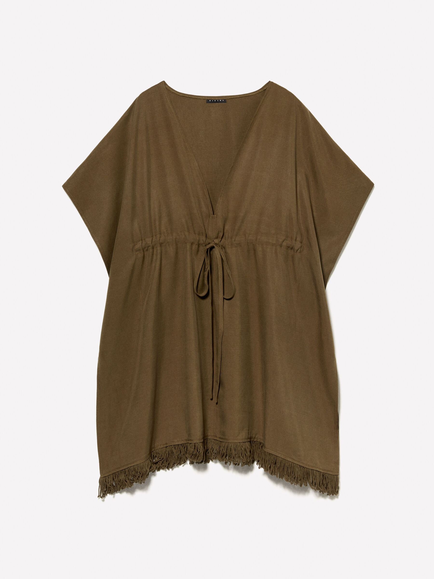 Military green cropped kaftan, Military Green - Sisley