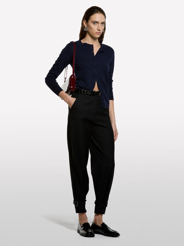 Dark blue regular fit cardigan  - women's cardigans | Sisley