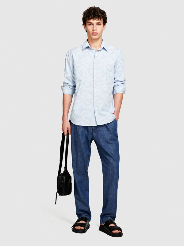 Trousers in chambray - men's regular fit jeans | Sisley