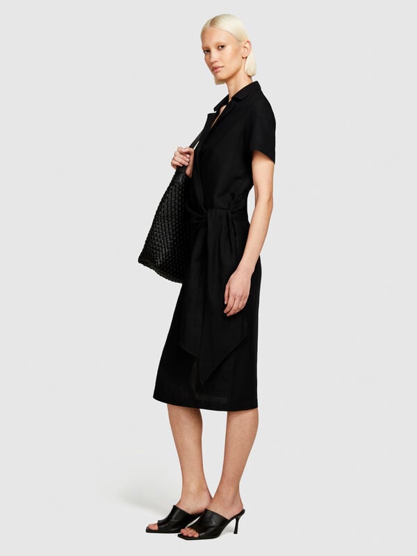 Midi dress with twist - women's midi dresses | Sisley