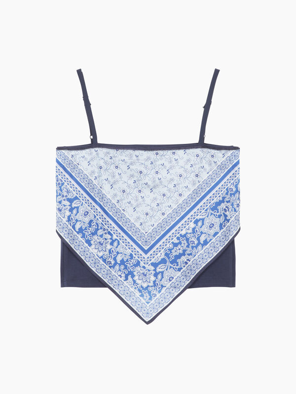 Blue scarf top - sisley k top | Sisley K