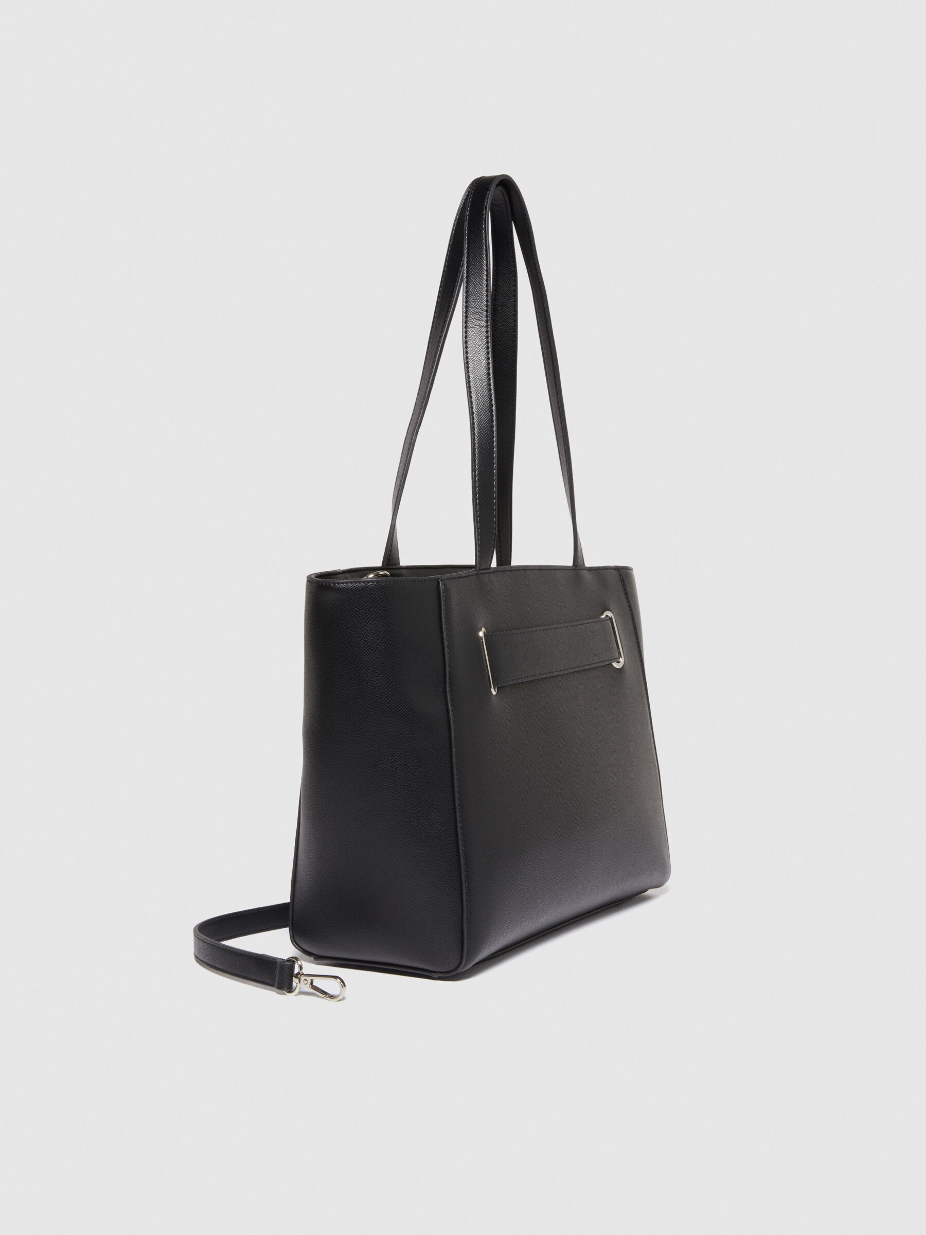 Tote bag with shoulder strap Black Sisley