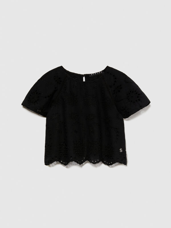 Embroidered top - girls' shirts and blouses | Sisley Young