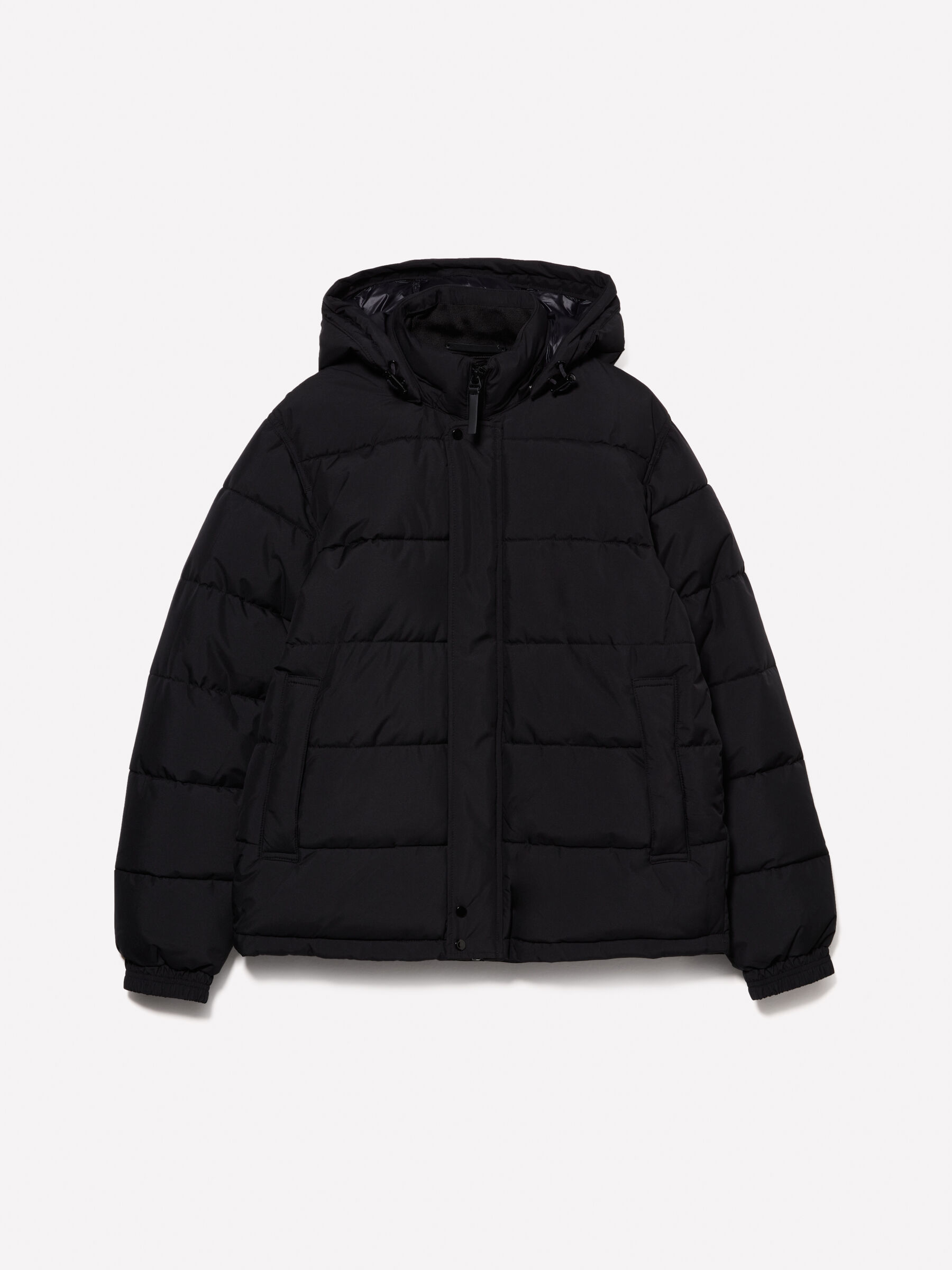 Dark gray padded jacket, Black - Sisley