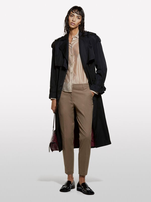 Brown slim fit chinos Brown slim fit chinos - New Collection Women | Sisley