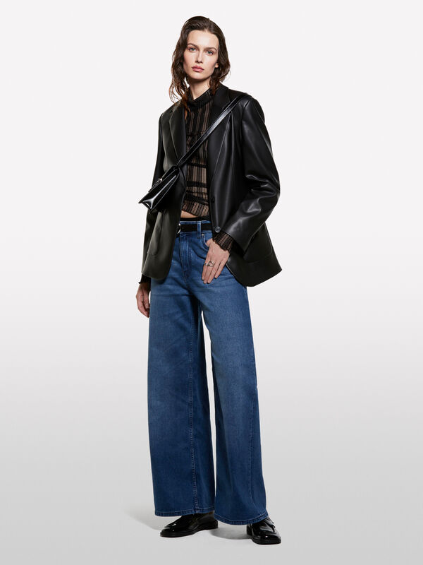 Blue Style 72 wide fit jeans - women's palazzo jeans | Sisley