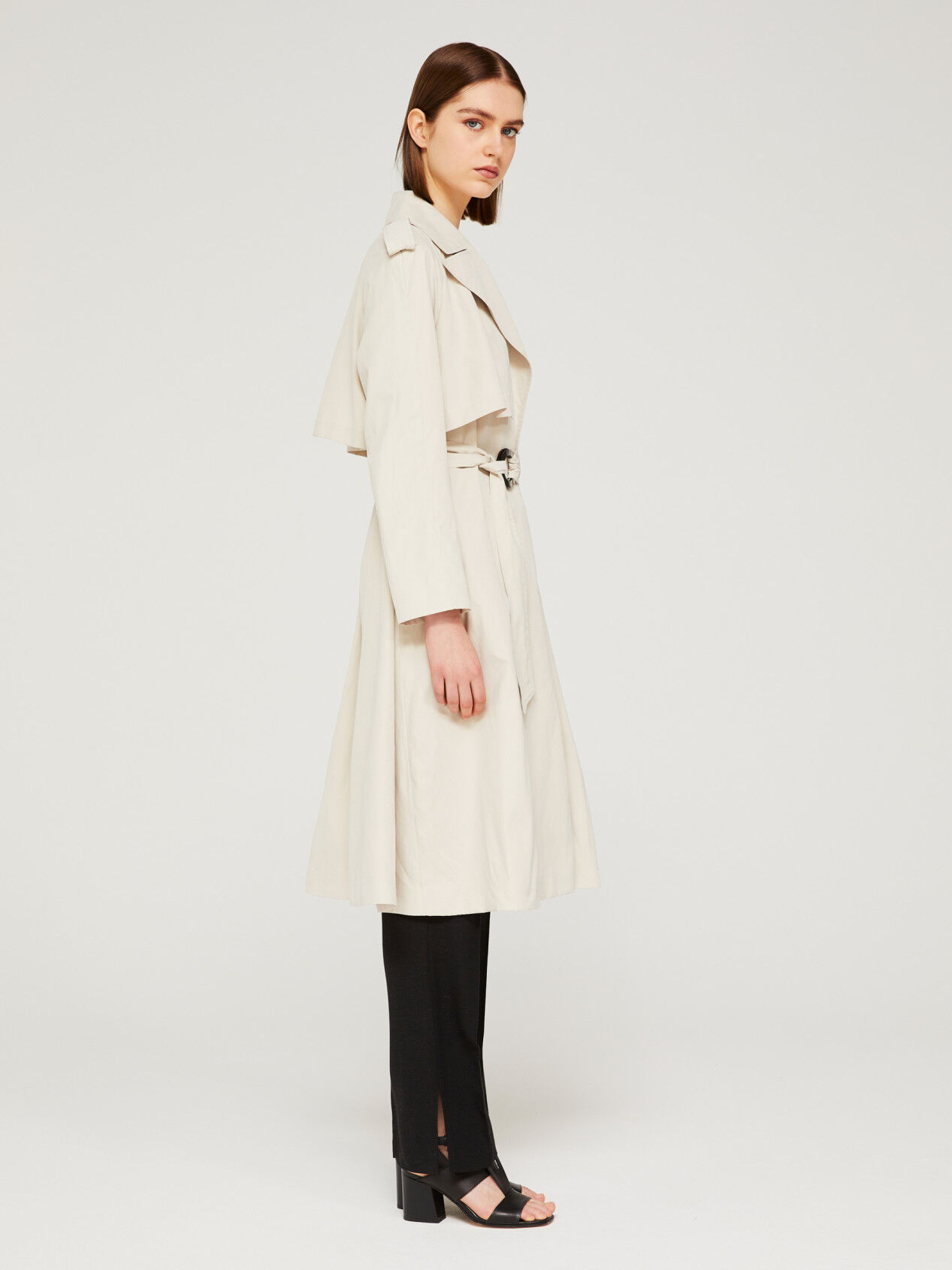 flowy trench coat