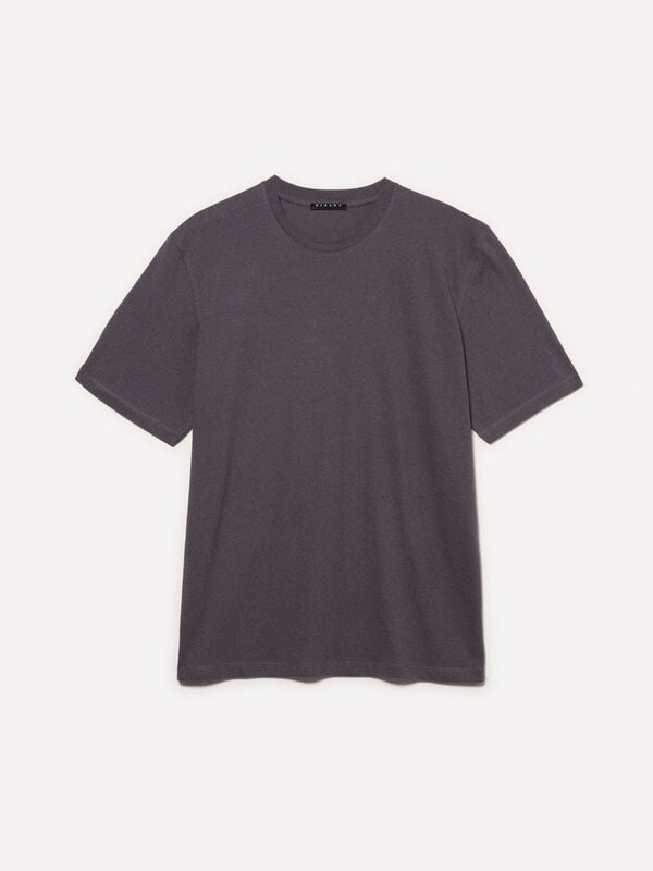 Dark gray regular fit short sleeve t-shirt Dark gray regular fit short sleeve t-shirt - men's short sleeve t-shirts | Sisley