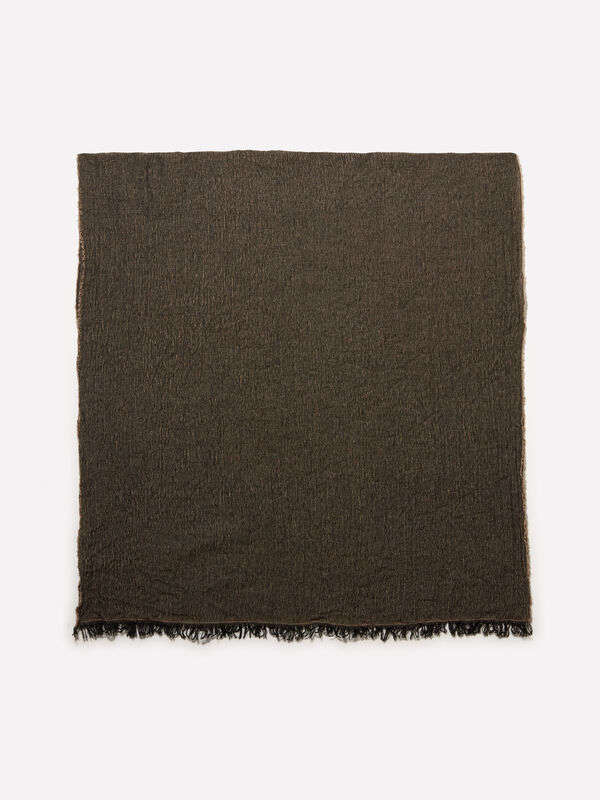 Brown yarn dyed scarf - women's scarves and foulards | Sisley