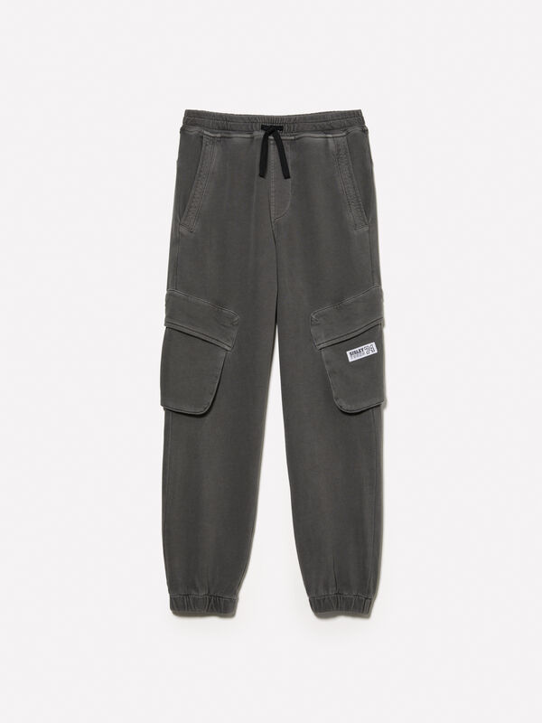 Gray joggers with pockets - boys' trousers | Sisley Young