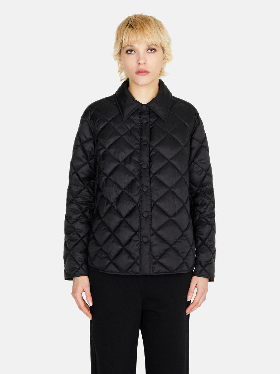Quilted shirt-jacket
