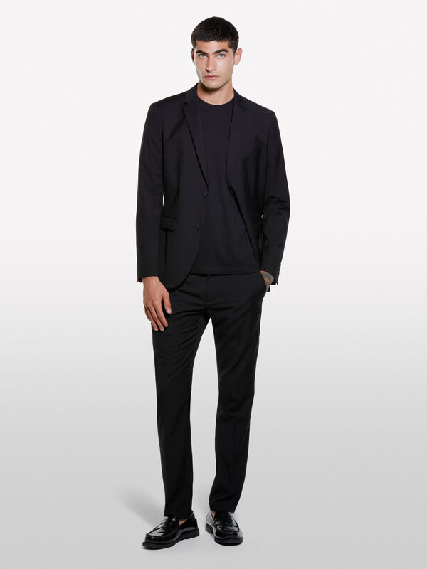 Black regular fit short sleeve t-shirt Black regular fit short sleeve t-shirt - men's short sleeve t-shirts | Sisley