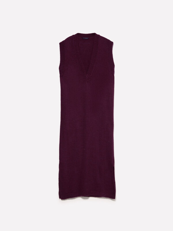 Knit vest - women's midi dresses | Sisley
