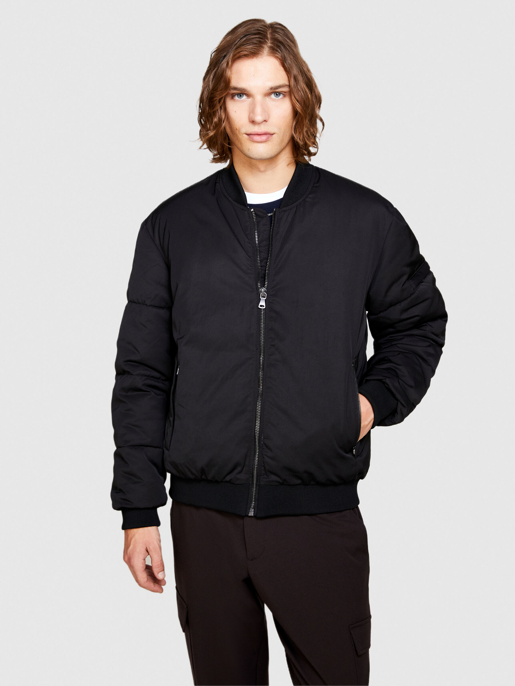 Padded bomber Black Sisley