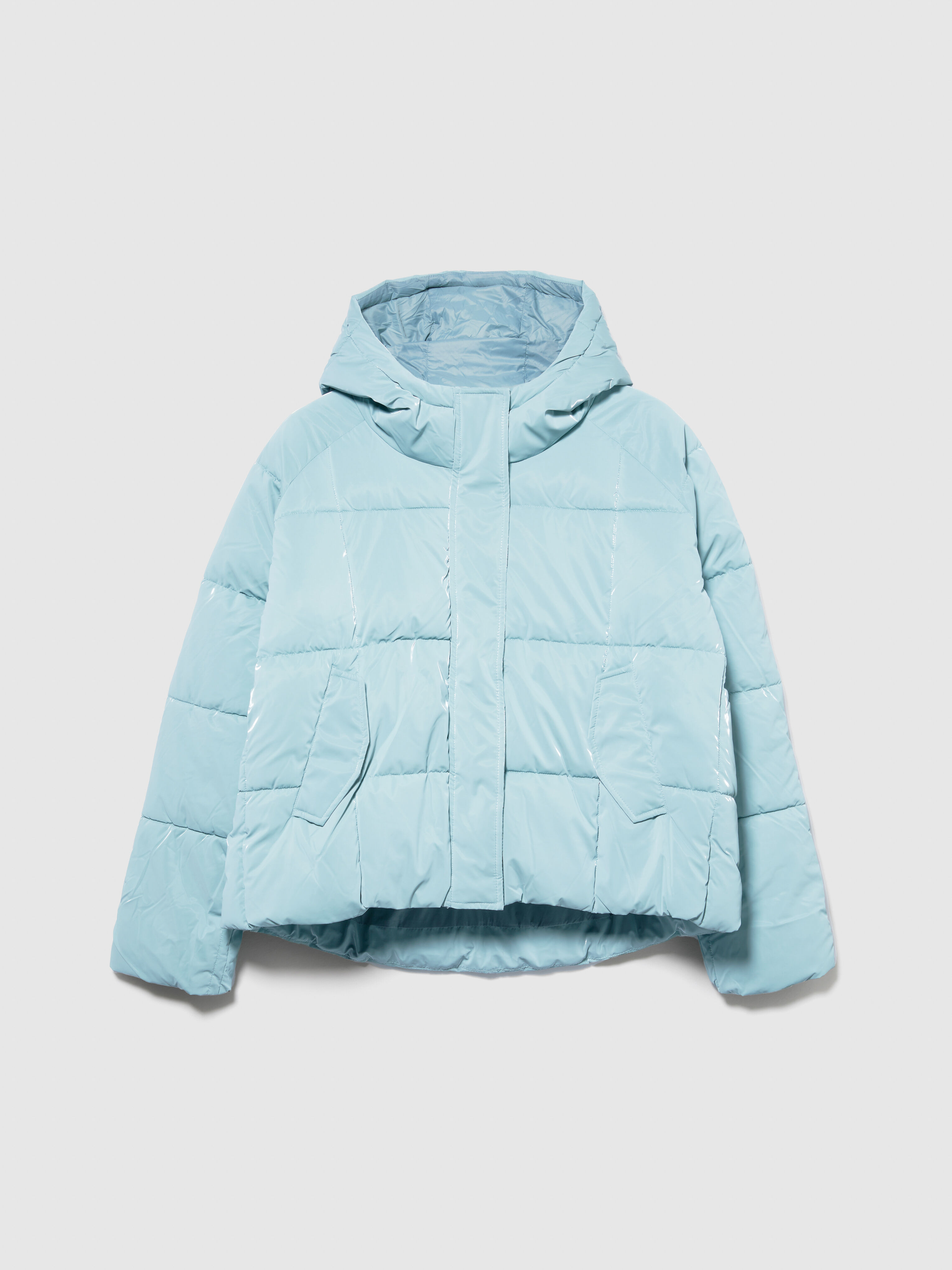 Light blue padded jacket online