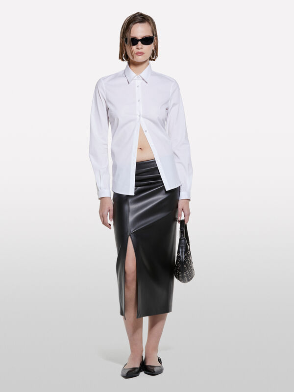  Pencil skirt with slit - women's midi skirts | Sisley