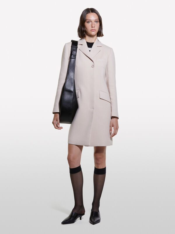 Light pink regular fit duster coat - women's coats | Sisley