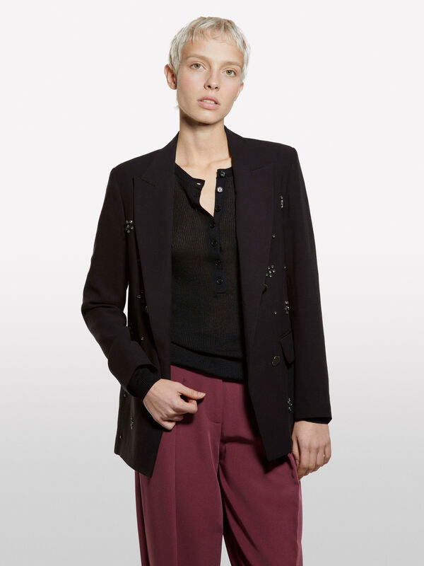 Blazer with jewel applique - women's blazers | Sisley