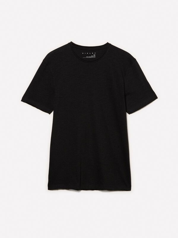 Dark gray slim fit short sleeve t-shirt Dark gray slim fit short sleeve t-shirt - men's short sleeve t-shirts | Sisley