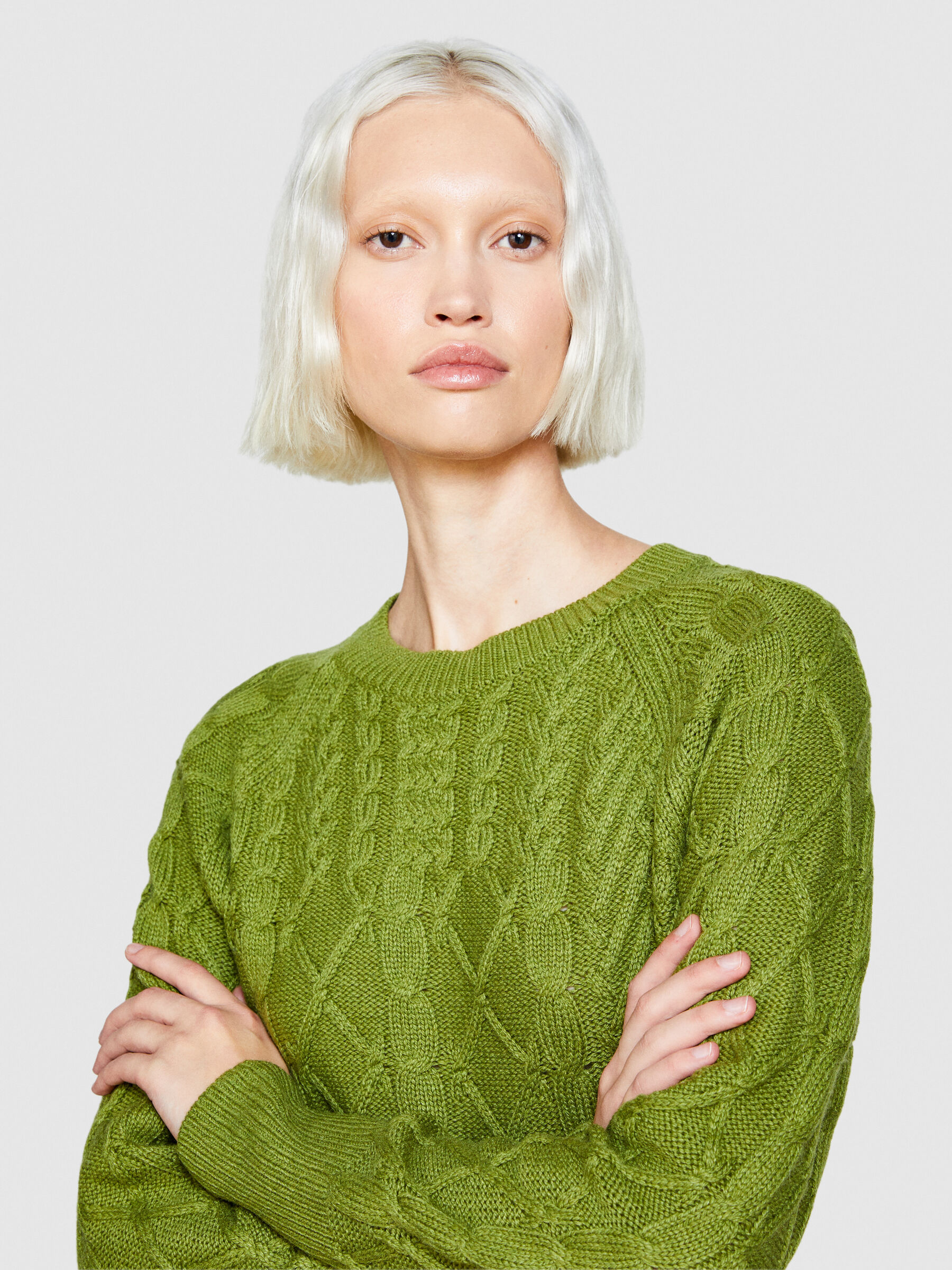 Cable knit sweater